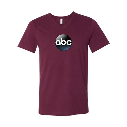 Abc Logo BELLA  CANVAS - Jersey V-Neck T-Shirt