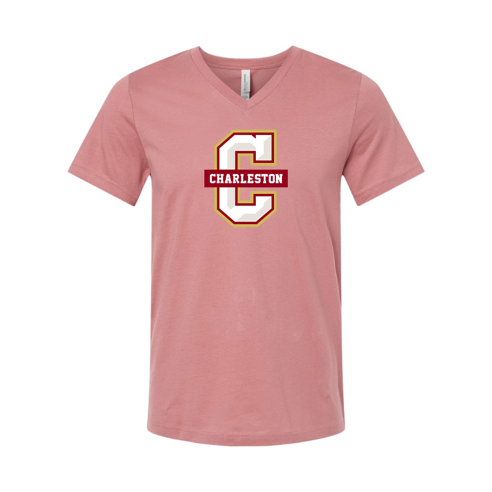 Charleston Cougars BELLA  CANVAS - Jersey V-Neck T-Shirt