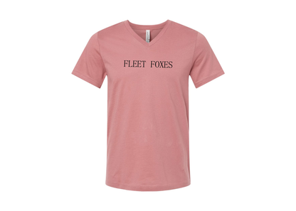 Fleet Foxes Logo BELLA  CANVAS - Jersey V-Neck T-Shirt