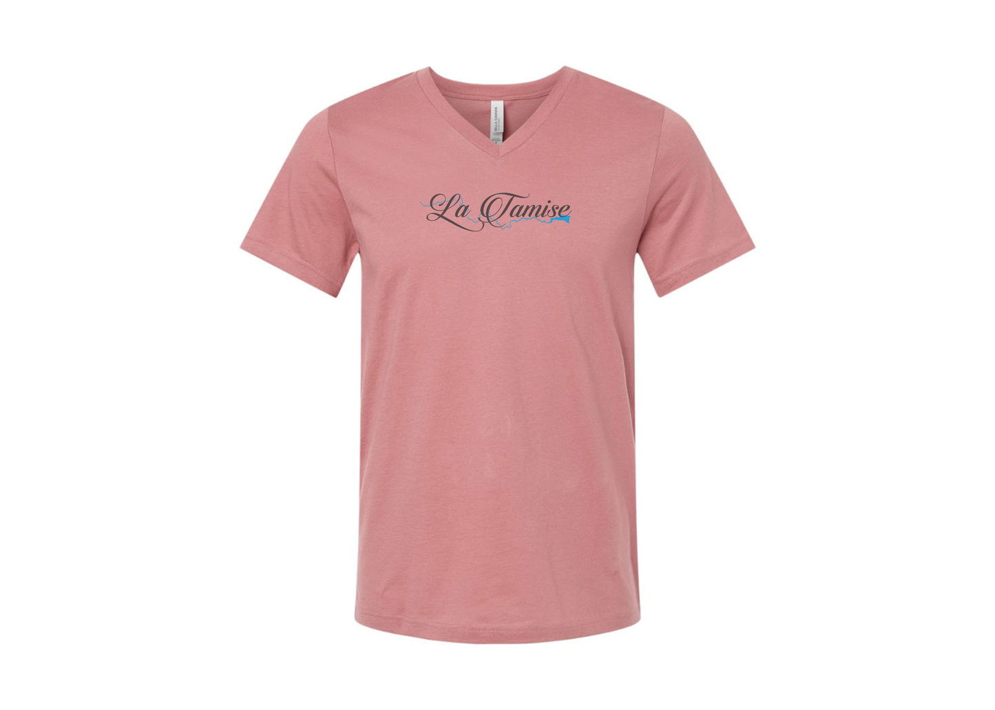 La Tamise Logo BELLA  CANVAS - Jersey V-Neck T-Shirt