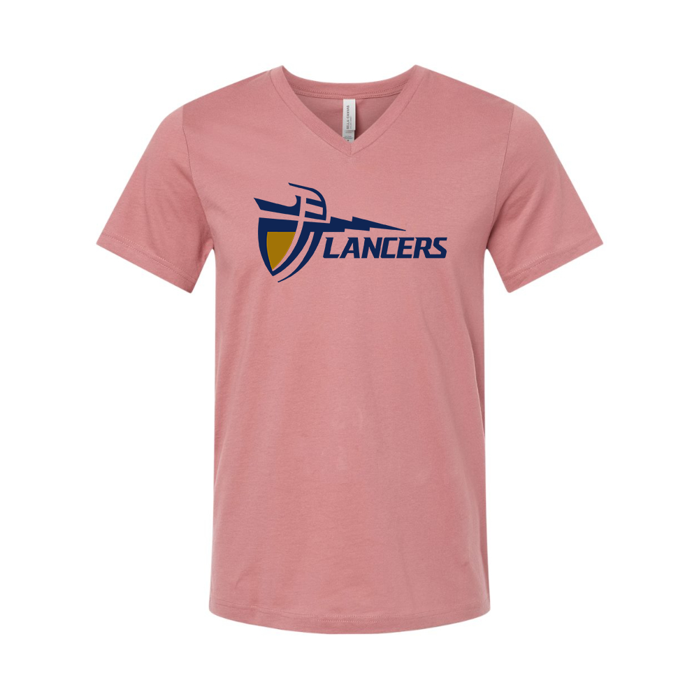 California Baptist Lancers BELLA  CANVAS - Jersey V-Neck T-Shirt