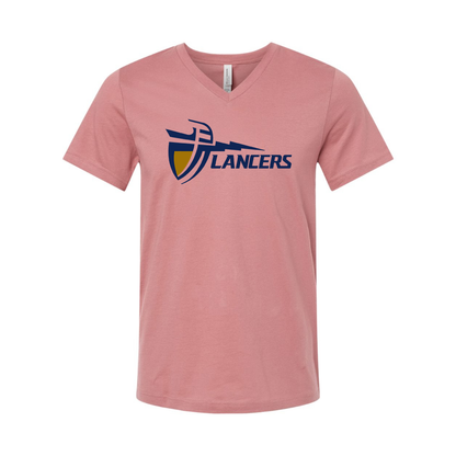 California Baptist Lancers BELLA  CANVAS - Jersey V-Neck T-Shirt