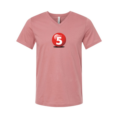 ABC TV5 Logo BELLA  CANVAS - Jersey V-Neck T-Shirt