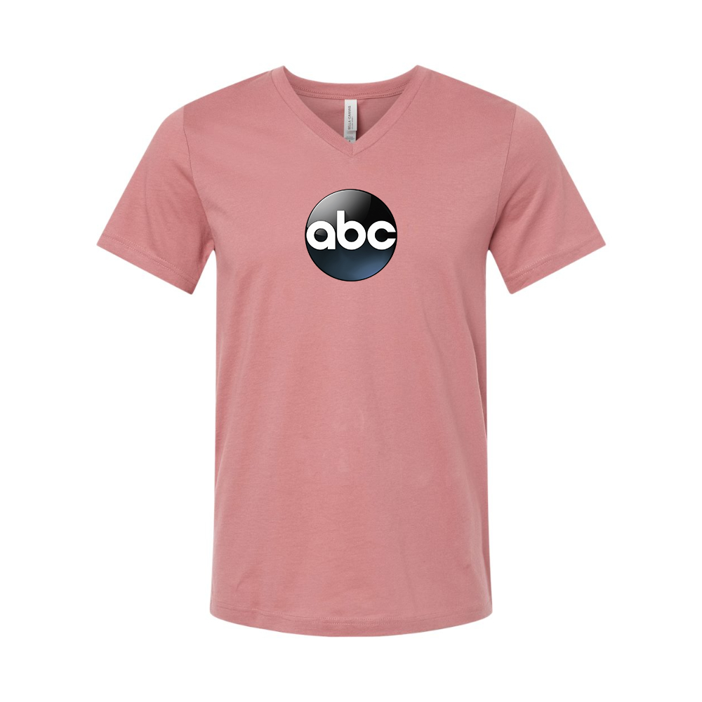 Abc Logo BELLA  CANVAS - Jersey V-Neck T-Shirt