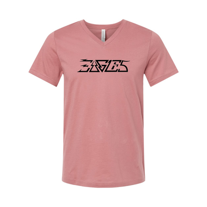 Eagles BELLA  CANVAS - Jersey V-Neck T-Shirt