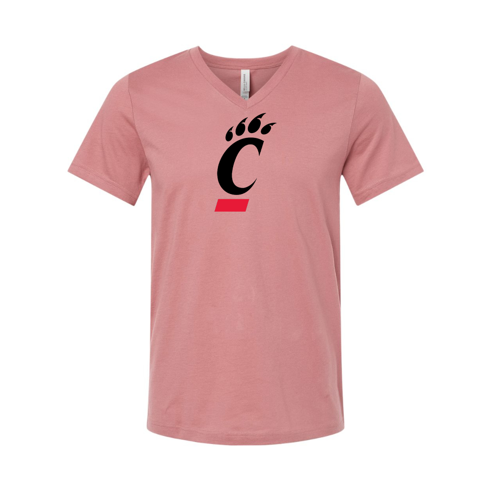 Cincinnati Bearcats BELLA  CANVAS - Jersey V-Neck T-Shirt