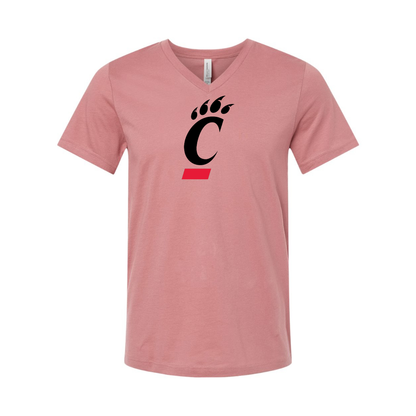 Cincinnati Bearcats BELLA  CANVAS - Jersey V-Neck T-Shirt