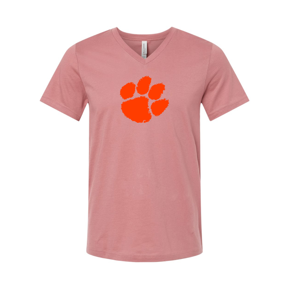 Clemson Tigers  BELLA  CANVAS - Jersey V-Neck T-Shirt