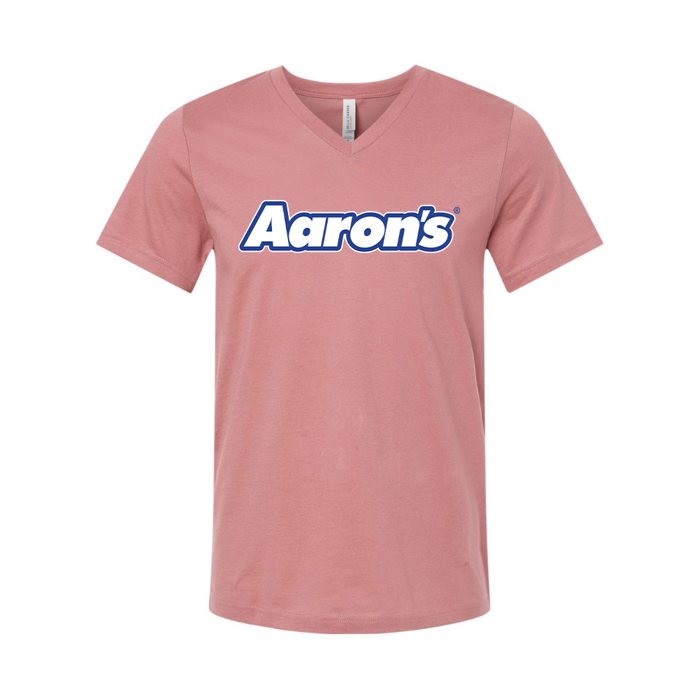 Aaron_s Logo BELLA  CANVAS - Jersey V-Neck T-Shirt