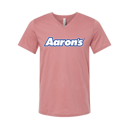 Aaron_s Logo BELLA  CANVAS - Jersey V-Neck T-Shirt
