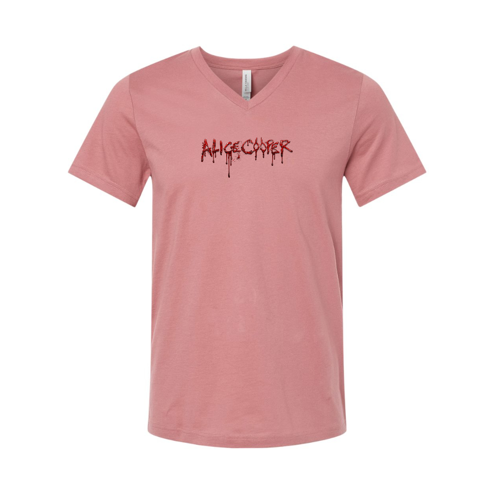 Alice Cooper Logo BELLA  CANVAS - Jersey V-Neck T-Shirt