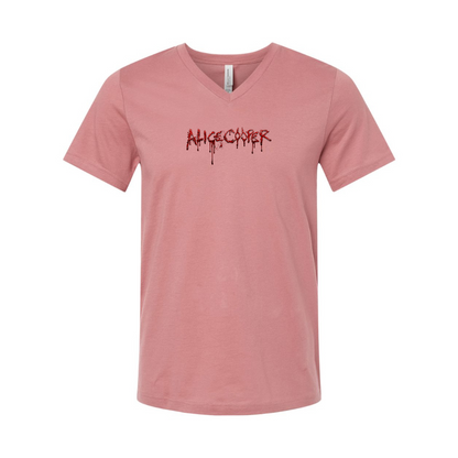Alice Cooper Logo BELLA  CANVAS - Jersey V-Neck T-Shirt