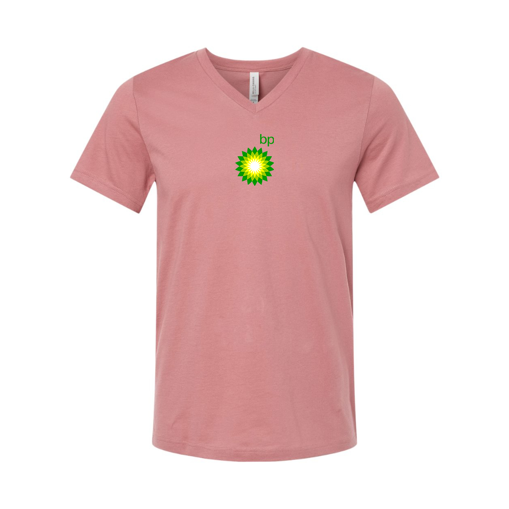 BP Oil Logo BELLA  CANVAS - Jersey V-Neck T-Shirt