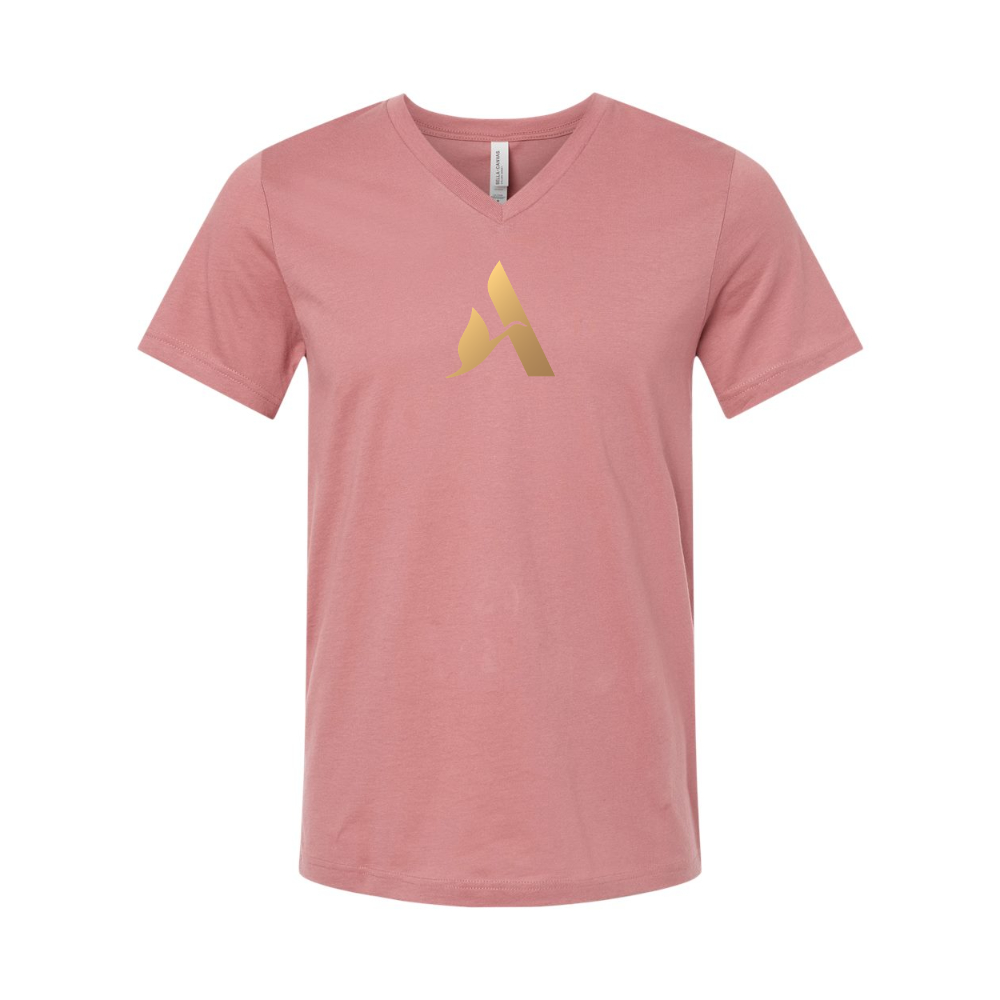 Accor Golden Logo BELLA  CANVAS - Jersey V-Neck T-Shirt