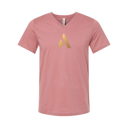 Accor Golden Logo BELLA  CANVAS - Jersey V-Neck T-Shirt
