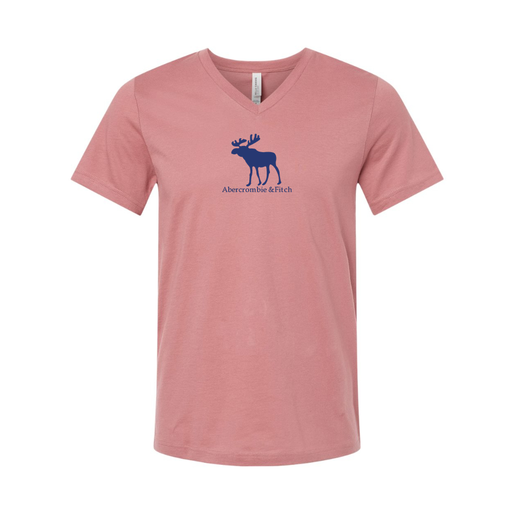 Abercrombie & Fitch Moose Logo BELLA  CANVAS - Jersey V-Neck T-Shirt