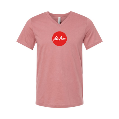 Air Asia Logo BELLA  CANVAS - Jersey V-Neck T-Shirt