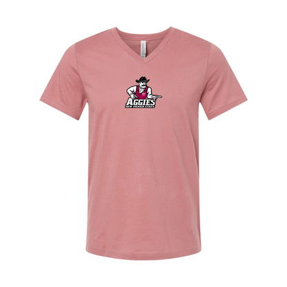 Aggies New Mexico State Logo BELLA  CANVAS - Jersey V-Neck T-Shirt