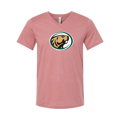 Bemidji State Beavers BELLA  CANVAS - Jersey V-Neck T-Shirt