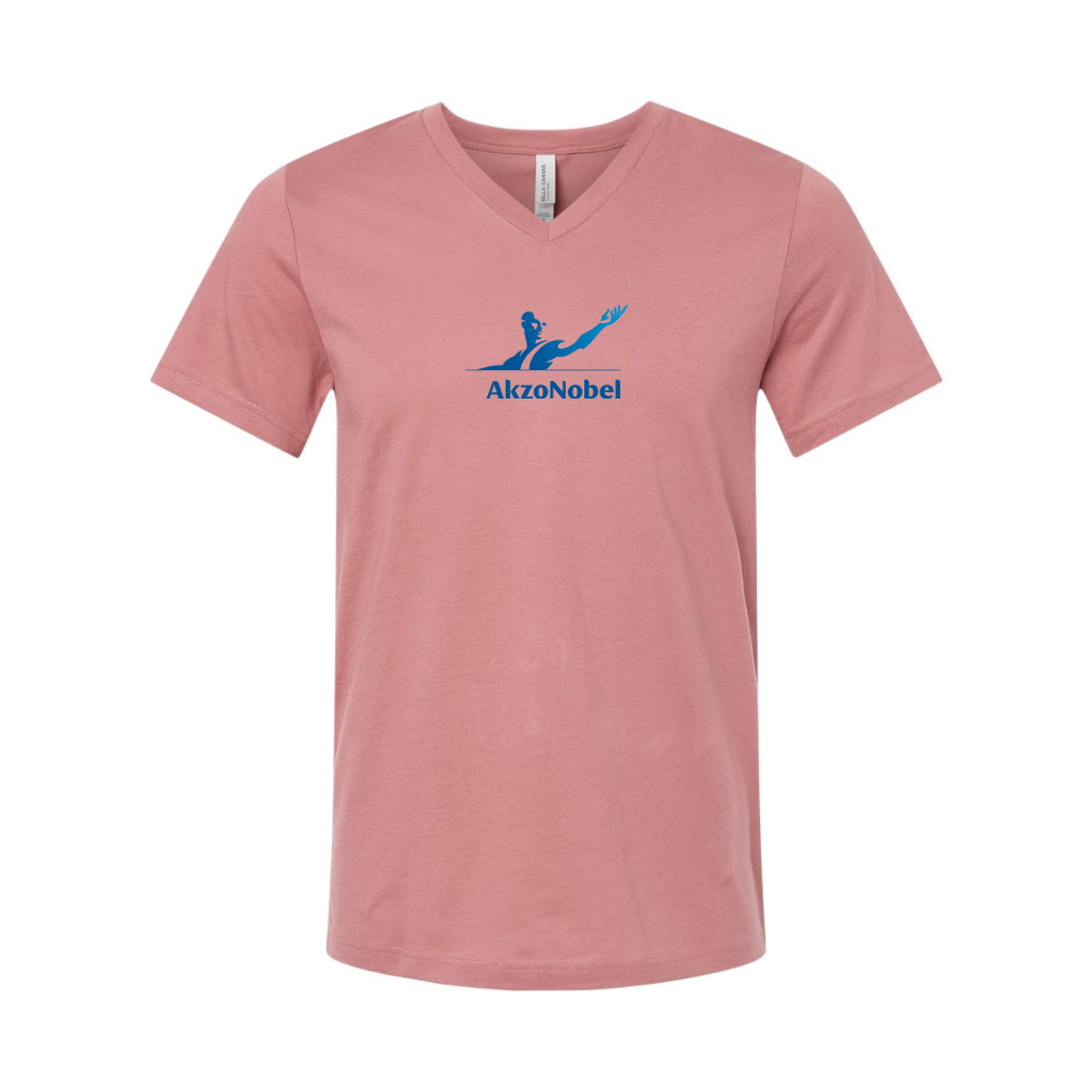 AkzoNobel Logo BELLA  CANVAS - Jersey V-Neck T-Shirt