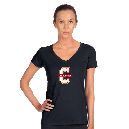 Women's Charleston Cougars Next Level V-Neck T-Shirt