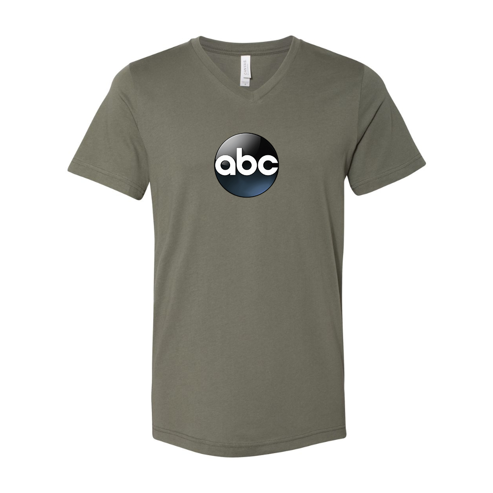 Abc Logo BELLA  CANVAS - Jersey V-Neck T-Shirt