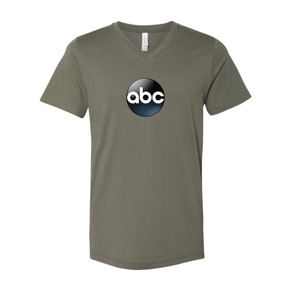 Abc Logo BELLA  CANVAS - Jersey V-Neck T-Shirt