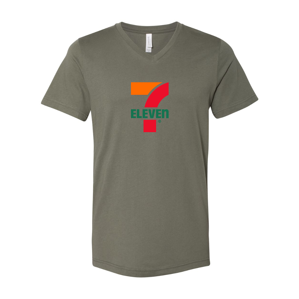 7 Eleven Logo BELLA  CANVAS - Jersey V-Neck T-Shirt