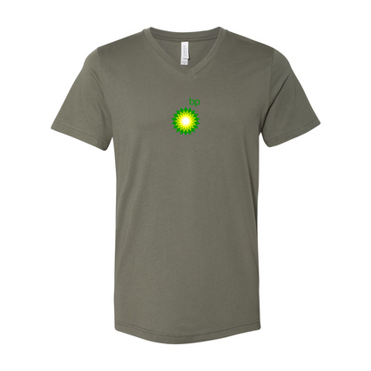 BP Oil Logo BELLA  CANVAS - Jersey V-Neck T-Shirt