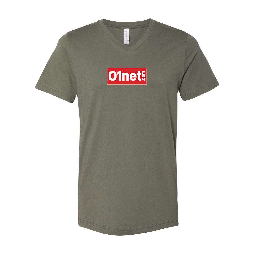 01net Logo BELLA  CANVAS - Jersey V-Neck T-Shirt
