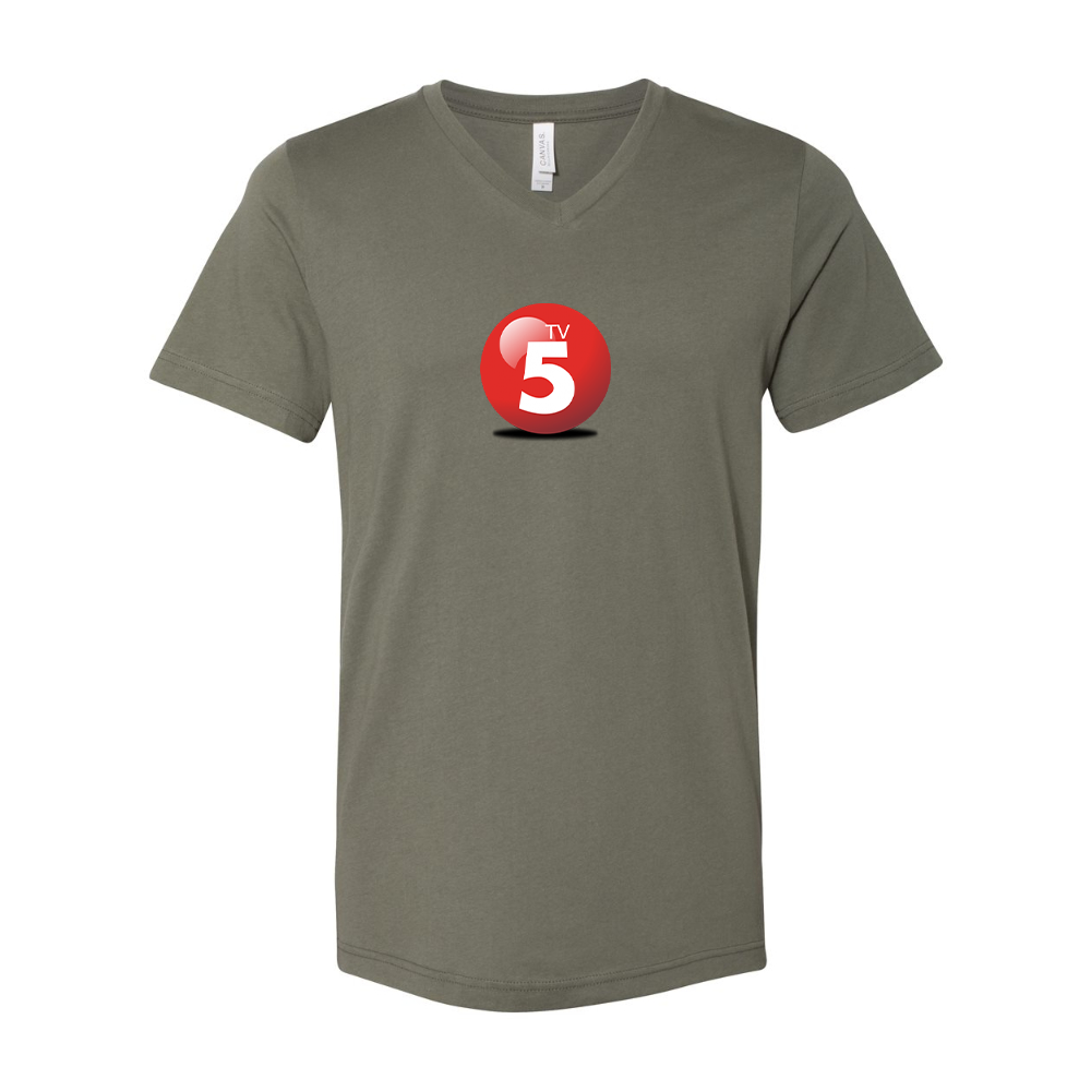 ABC TV5 Logo BELLA  CANVAS - Jersey V-Neck T-Shirt