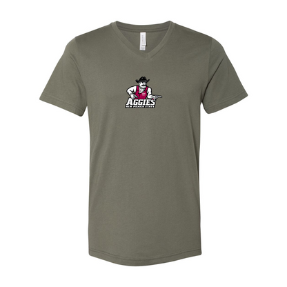 Aggies New Mexico State Logo BELLA  CANVAS - Jersey V-Neck T-Shirt