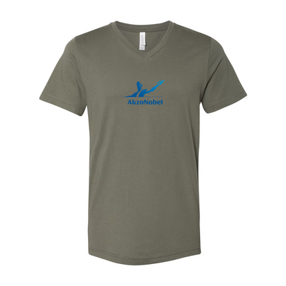 AkzoNobel Logo BELLA  CANVAS - Jersey V-Neck T-Shirt