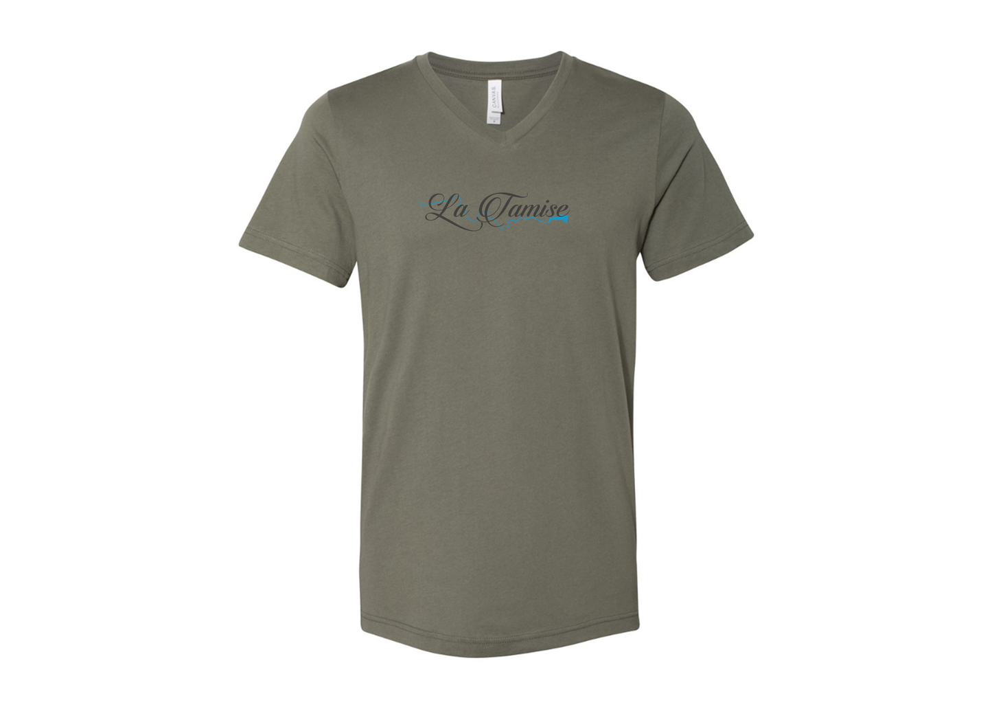 La Tamise Logo BELLA  CANVAS - Jersey V-Neck T-Shirt