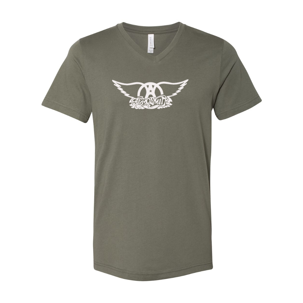 Aerosmith Logo BELLA  CANVAS - Jersey V-Neck T-Shirt