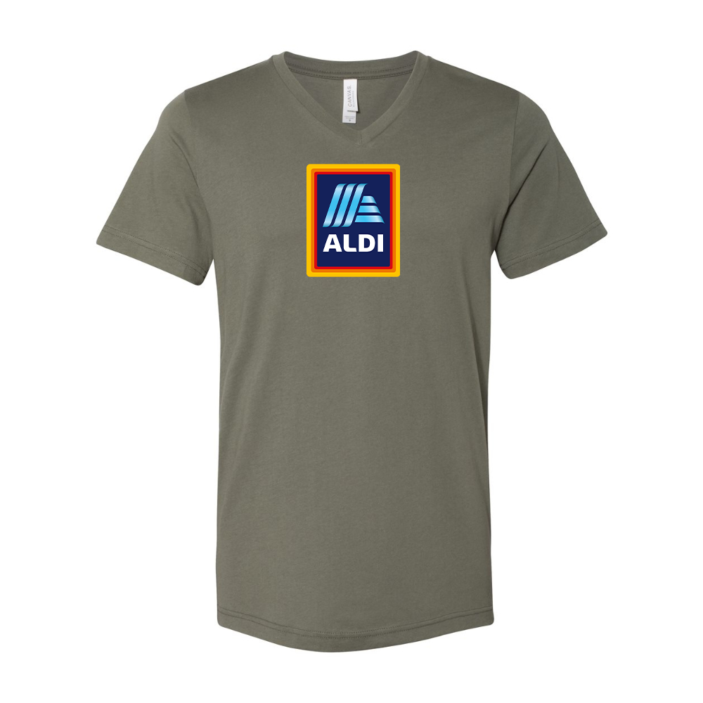 Aldi Logo BELLA  CANVAS - Jersey V-Neck T-Shirt
