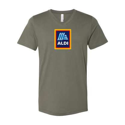 Aldi Logo BELLA  CANVAS - Jersey V-Neck T-Shirt