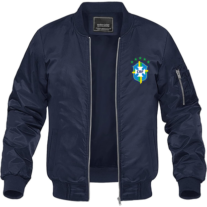 Men's Brazil National Soccer Team Lightweight Bomber Jacket - Navy