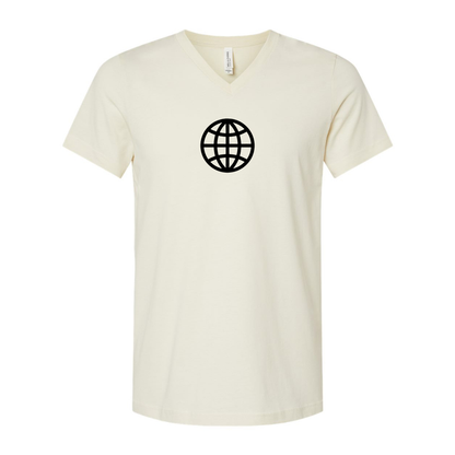 Internet Globe BELLA  CANVAS - Jersey V-Neck T-Shirt