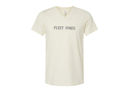 Fleet Foxes Logo BELLA  CANVAS - Jersey V-Neck T-Shirt