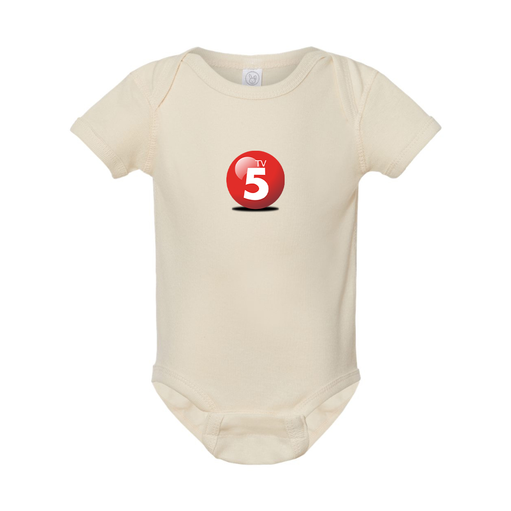 ABC TV5 Logo Rabbit Skins Infant Baby Rib Bodysuit