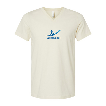 AkzoNobel Logo BELLA  CANVAS - Jersey V-Neck T-Shirt