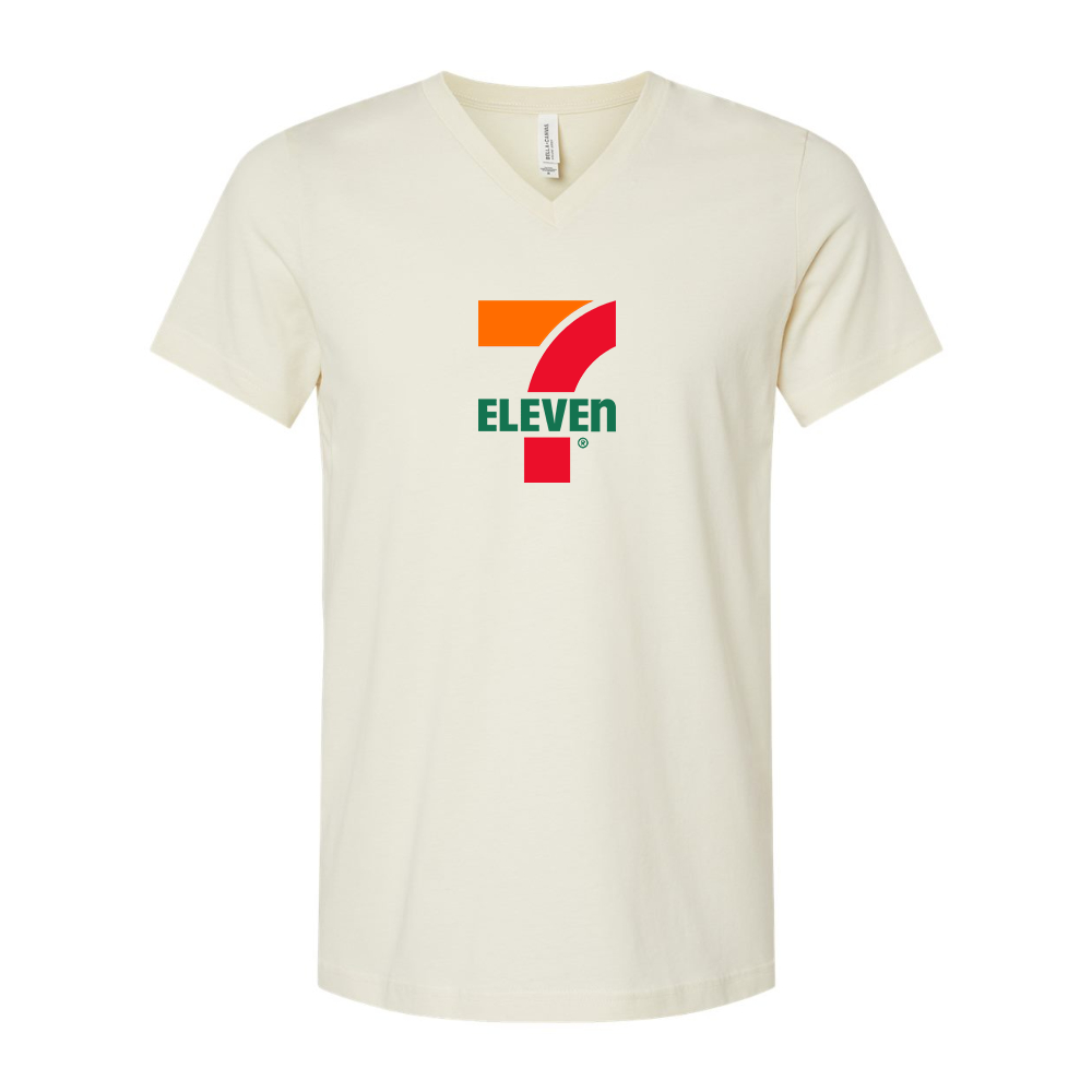 7 Eleven Logo BELLA  CANVAS - Jersey V-Neck T-Shirt
