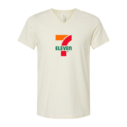 7 Eleven Logo BELLA  CANVAS - Jersey V-Neck T-Shirt