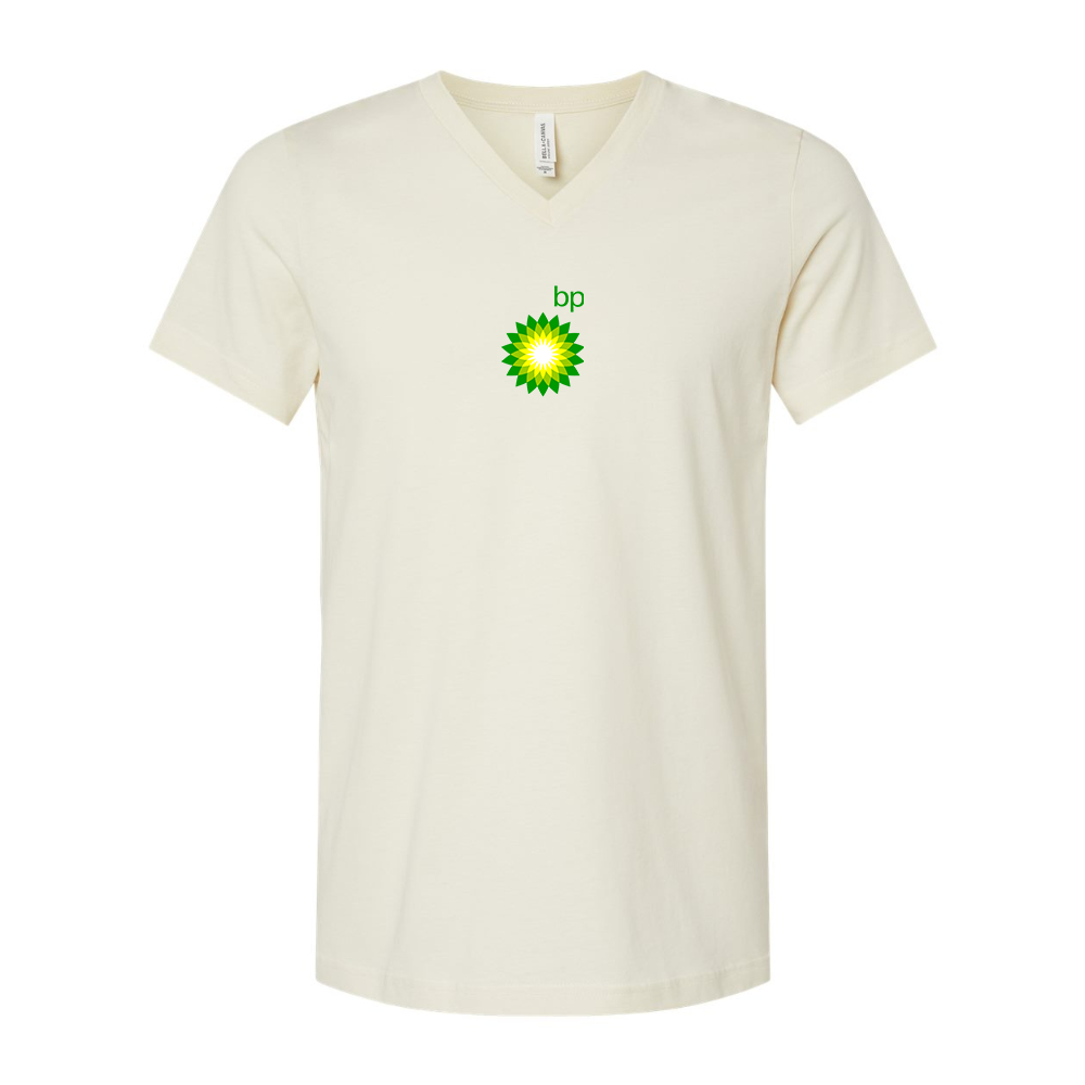 BP Oil Logo BELLA  CANVAS - Jersey V-Neck T-Shirt