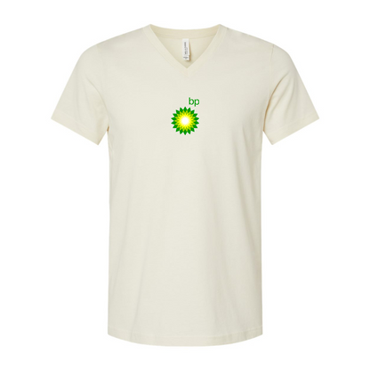 BP Oil Logo BELLA  CANVAS - Jersey V-Neck T-Shirt