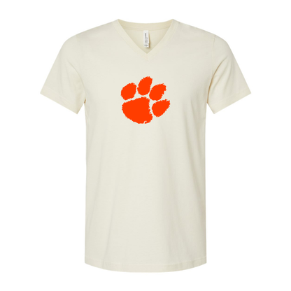 Clemson Tigers  BELLA  CANVAS - Jersey V-Neck T-Shirt