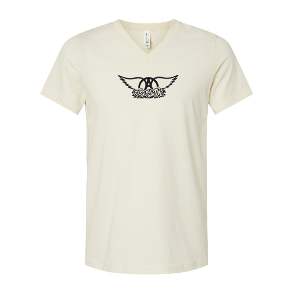 Aerosmith Logo BELLA  CANVAS - Jersey V-Neck T-Shirt