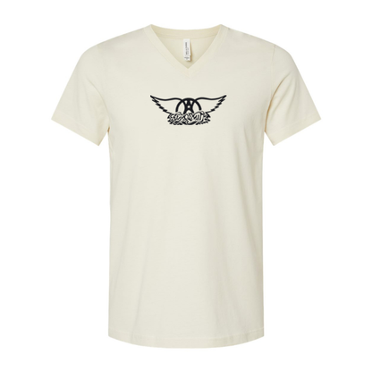 Aerosmith Logo BELLA  CANVAS - Jersey V-Neck T-Shirt
