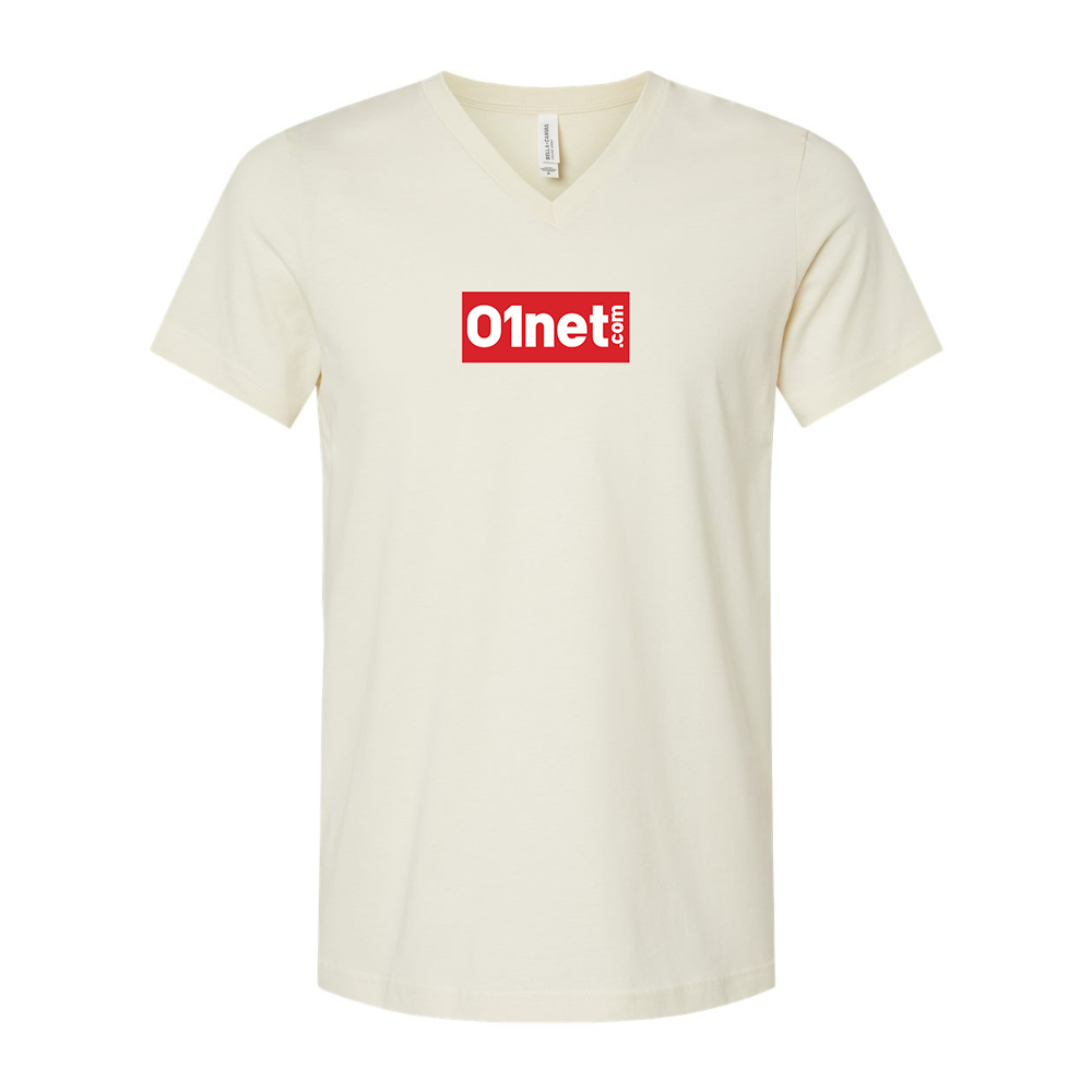 01net Logo BELLA  CANVAS - Jersey V-Neck T-Shirt
